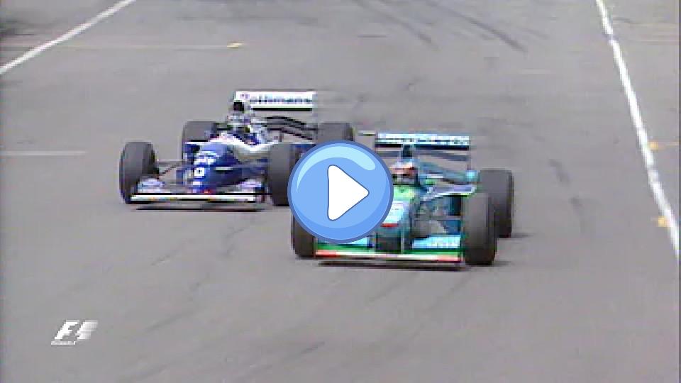 Video thumb: Schumacher and Hill Collide in Title Showdown | 1994 Australian Grand Prix