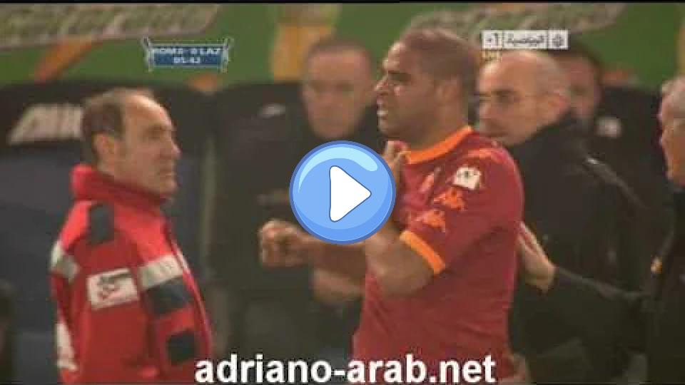 Play video: Adriano Injury Roma 2-1 Lazio Coppa Italia 19/01/2011 Video thumb: Adriano Injury Roma 2-1 Lazio Coppa Italia 19/01/2011