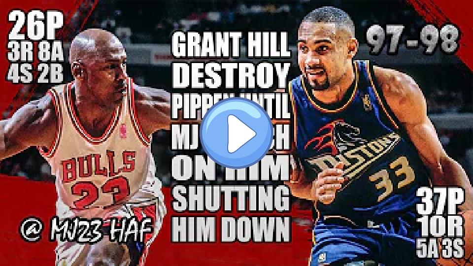 Play video: Michael Jordan vs. Grant Hill Highlights (March 31, 1998) - 63 Points Combined! Pippen Gets Roasted, but MJ Steps Up! Video thumb: Michael Jordan vs. Grant Hill Highlights (March 31, 1998) - 63 Points Combined! Pippen Gets Roasted, but MJ Steps Up!