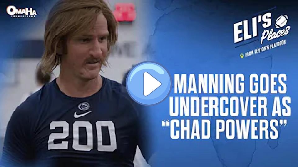 Play video: Eli Manning goes undercover at Penn State walk-on tryouts as Video thumb: Eli Manning goes undercover at Penn State walk-on tryouts as