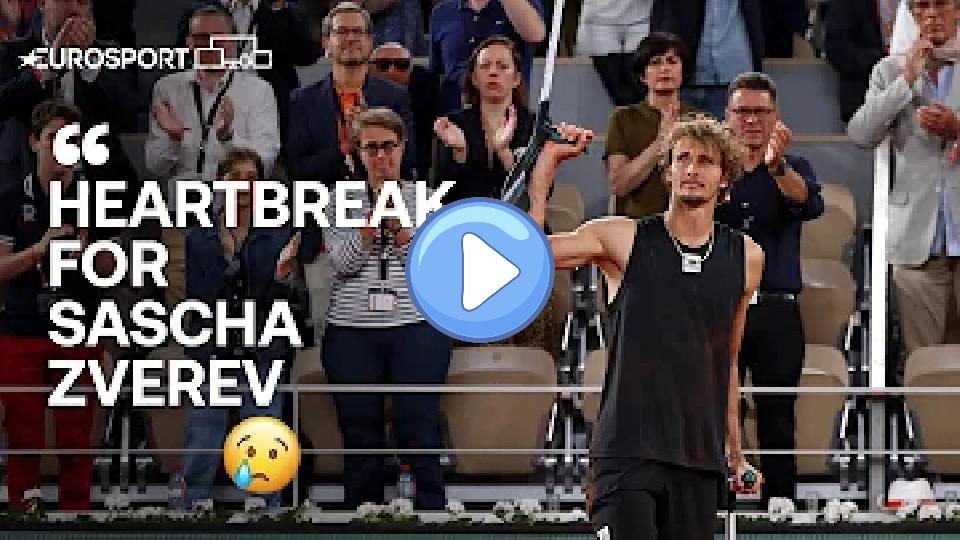 Play video: Zverev Leaves Court in Wheelchair After Twisting Ankle | Roland Garros 2022 | Eurosport Video thumb: Zverev Leaves Court in Wheelchair After Twisting Ankle | Roland Garros 2022 | Eurosport