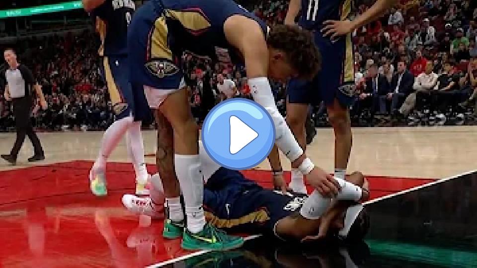 Play video: DeMar DeRozan hit Devonte' Graham hard and injured him. Video thumb: DeMar DeRozan hit Devonte' Graham hard and injured him.