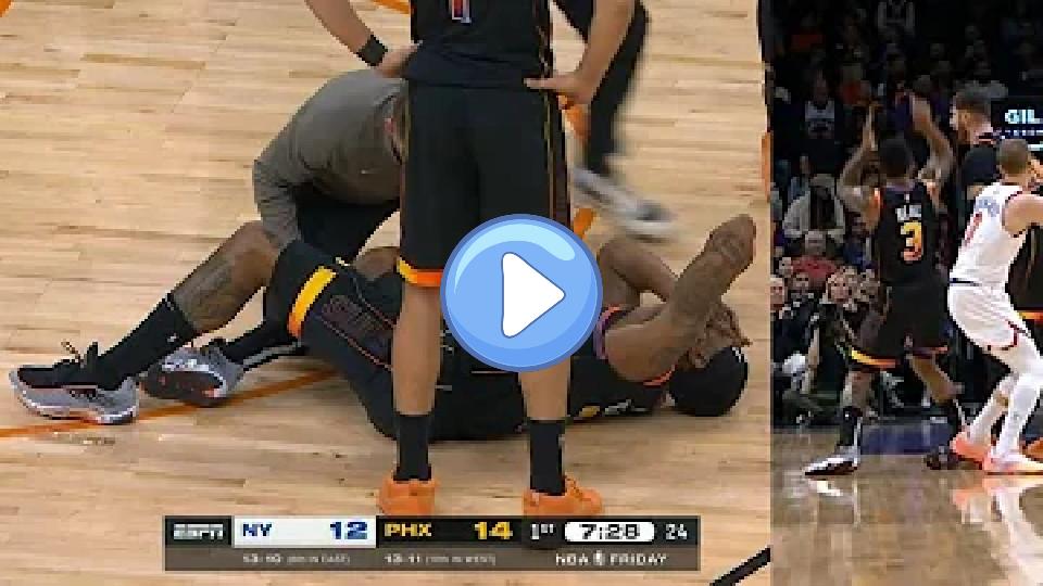 Play video: Bradley Beal in serious pain after bad ankle injury, heads to locker room vs. Knicks Video thumb: Bradley Beal in serious pain after bad ankle injury, heads to locker room vs. Knicks