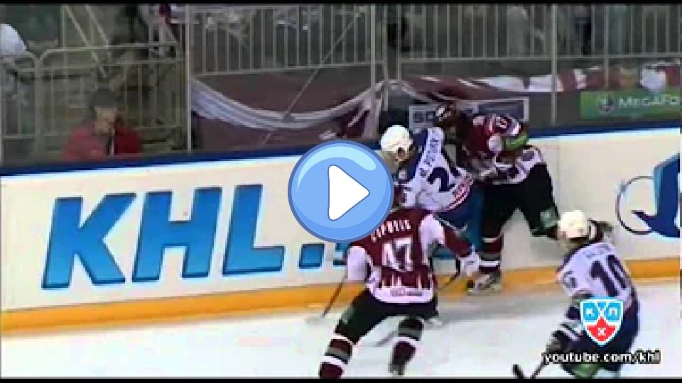 Play video: Maxim Potapov Injured After a Dirty Hit Video thumb: Maxim Potapov Injured After a Dirty Hit