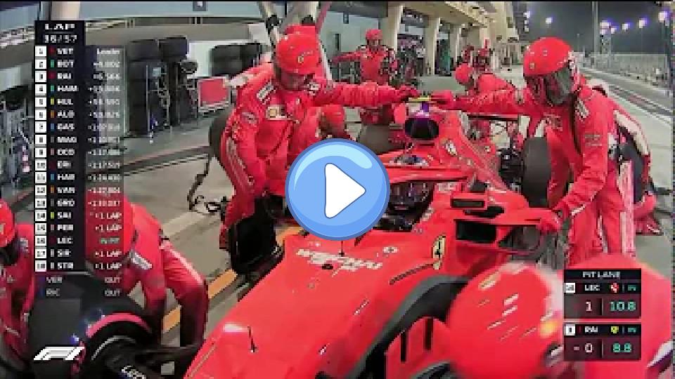 Play video: Kimi Raikkonen accidentally breaks mechanic's leg (2018 Bahrain GP) Video thumb: Kimi Raikkonen accidentally breaks mechanic's leg (2018 Bahrain GP)