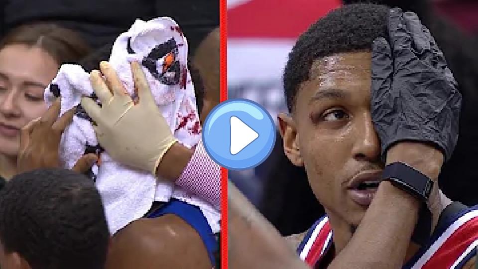 Play video: Bradley Beal & Tyrone Wallace Nasty Head Collision - Injury | Clippers vs. Wizards | Nov 20, 2018 Video thumb: Bradley Beal & Tyrone Wallace Nasty Head Collision - Injury | Clippers vs. Wizards | Nov 20, 2018