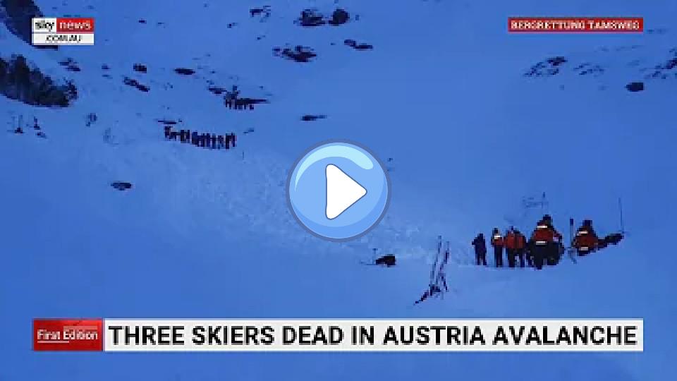 Play video: Three skiers dead in Austrian avalanche Video thumb: Three skiers dead in Austrian avalanche