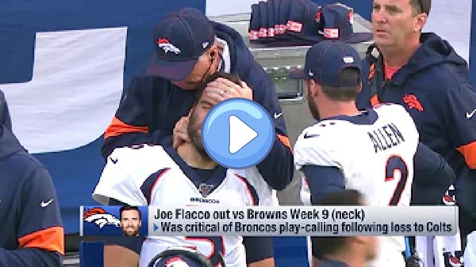 Play video: Flacco could miss significant time with a neck injury | Rapoport Video thumb: Flacco could miss significant time with a neck injury | Rapoport