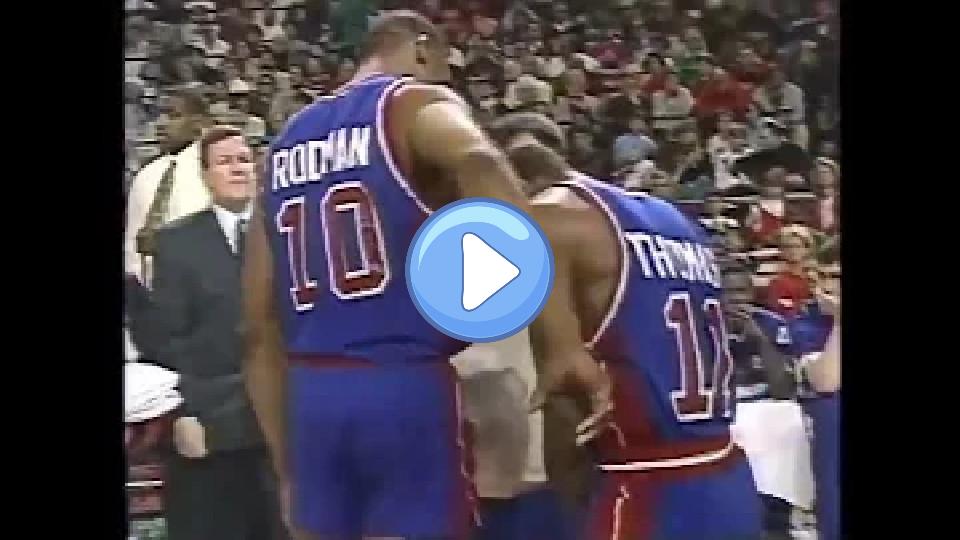 Video thumb: Isiah Thomas Injured Surgically Repaired Right Wrist vs. Bulls