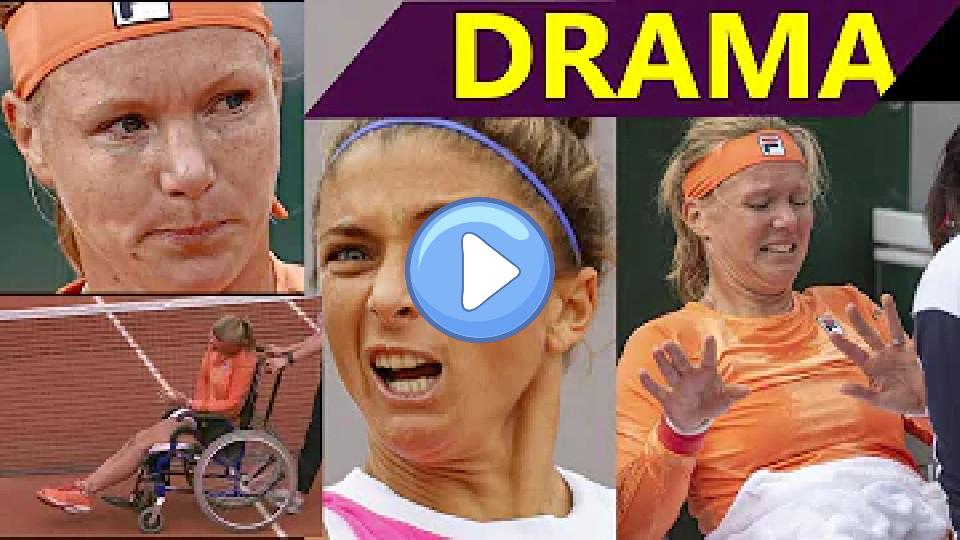 Play video: Errani Mocks Bertens' Accusations of Faking Injury in Wheelchair Video thumb: Errani Mocks Bertens' Accusations of Faking Injury in Wheelchair