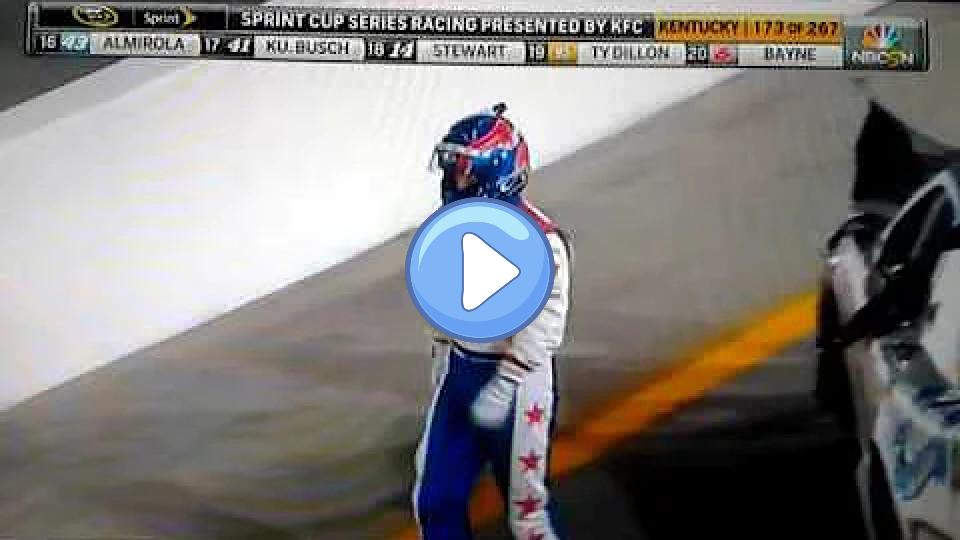 Play video: AJ Allmendinger injured in crash at 2016 Quaker State 400 Video thumb: AJ Allmendinger injured in crash at 2016 Quaker State 400
