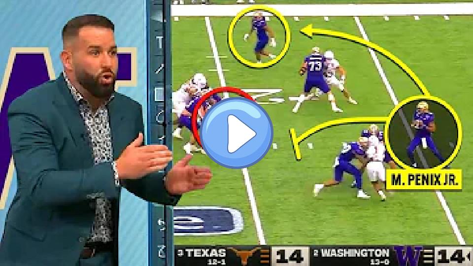 Play video: Michael Penix Jr.: A Different Perspective - QB Film Breakdown | Chase Daniel Show Video thumb: Michael Penix Jr.: A Different Perspective - QB Film Breakdown | Chase Daniel Show