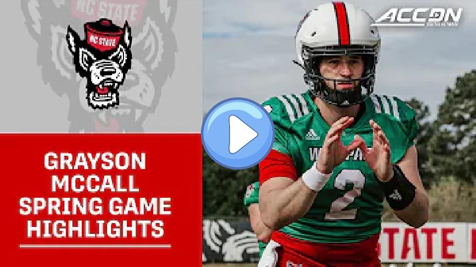 Play video: NC State's Grayson McCall Shines During Spring Game Video thumb: NC State's Grayson McCall Shines During Spring Game