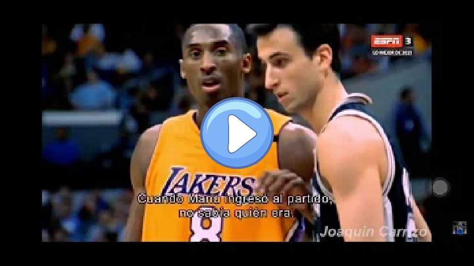 Play video: Kobe Respects Ginóbili Video thumb: Kobe Respects Ginóbili