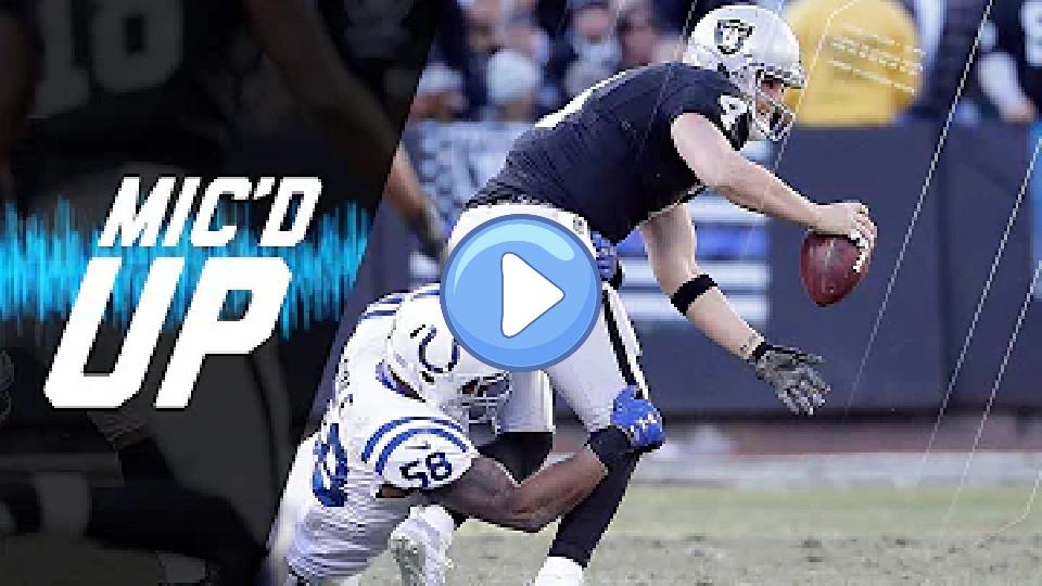 Play video: Derek Carr Mic'd Up in Week 16 vs. Colts: Video thumb: Derek Carr Mic'd Up in Week 16 vs. Colts:
