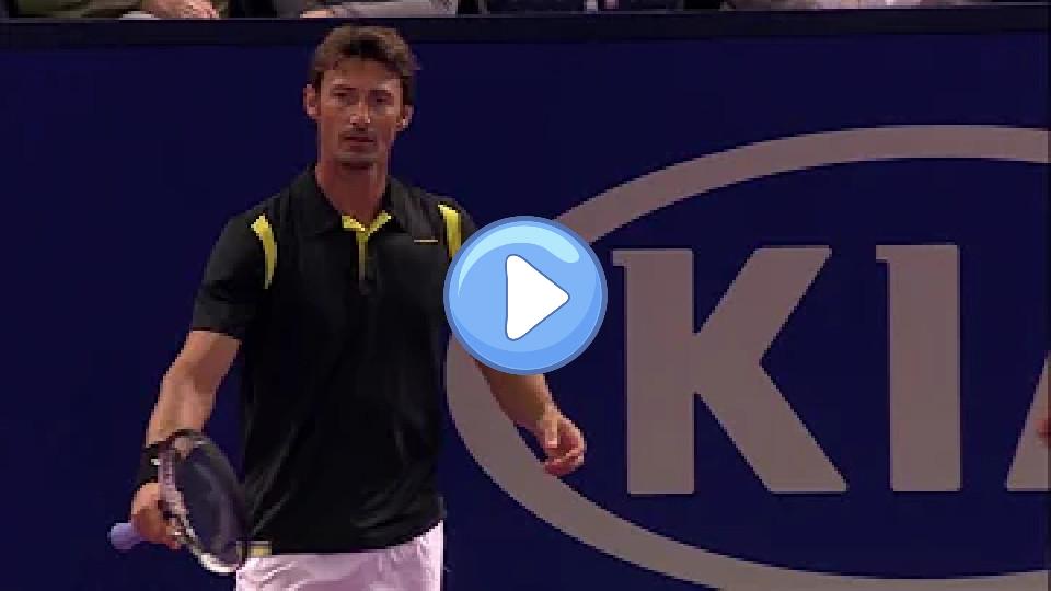 Play video: Powerful backhand return by Juan Carlos Ferrero | AFAS Tennis Classics 2016 Video thumb: Powerful backhand return by Juan Carlos Ferrero | AFAS Tennis Classics 2016