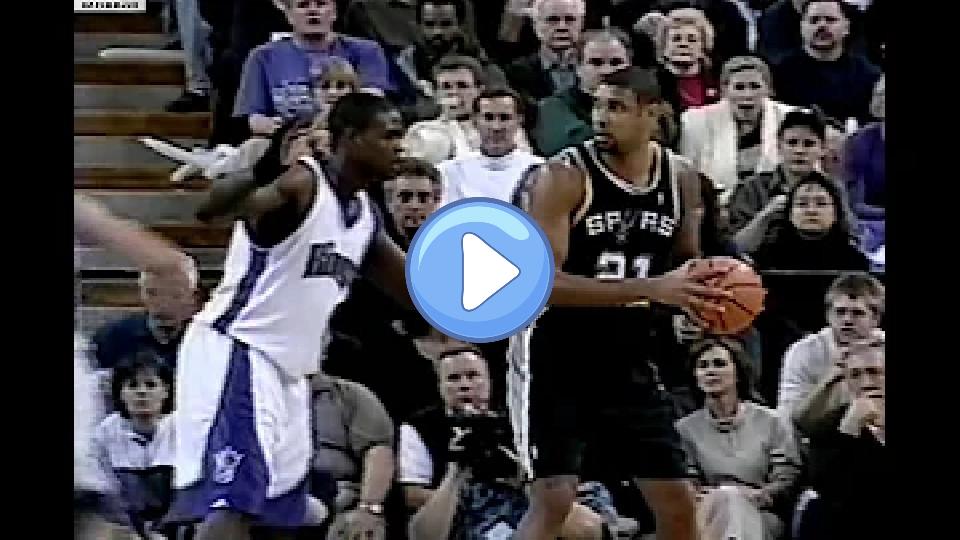 Play video: NBA on TNT - MVP Tim Duncan Battles Chris Webber! Spurs vs. Kings 2002 Video thumb: NBA on TNT - MVP Tim Duncan Battles Chris Webber! Spurs vs. Kings 2002