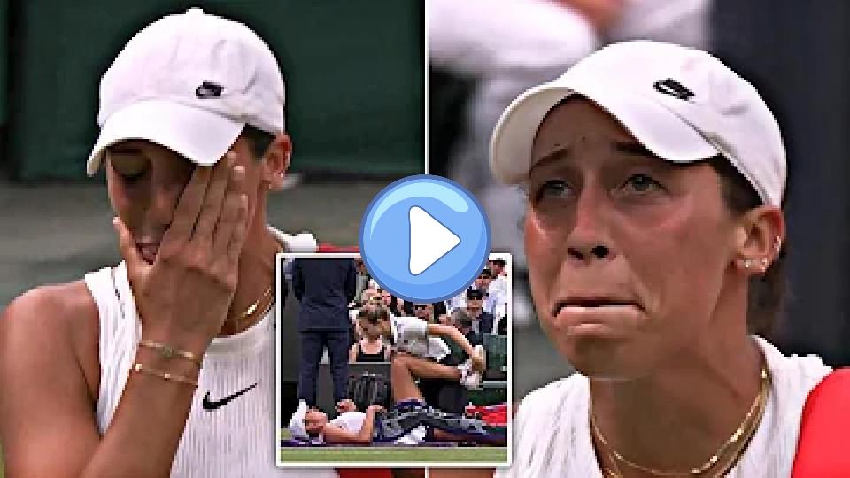 Play video: Madison Keys retires in tears after calling the physio and serving for the match twice Video thumb: Madison Keys retires in tears after calling the physio and serving for the match twice