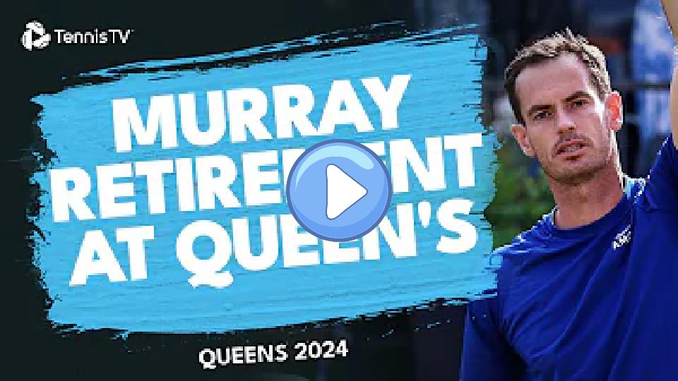 Play video: Andy Murray Retires Due to Back Injury 😢 | Queen's 2024 Video thumb: Andy Murray Retires Due to Back Injury 😢 | Queen's 2024