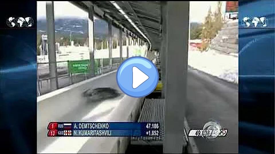 Play video: Luger Nodar Kumaritashvili crashes at the Winter Olympics. Video thumb: Luger Nodar Kumaritashvili crashes at the Winter Olympics.