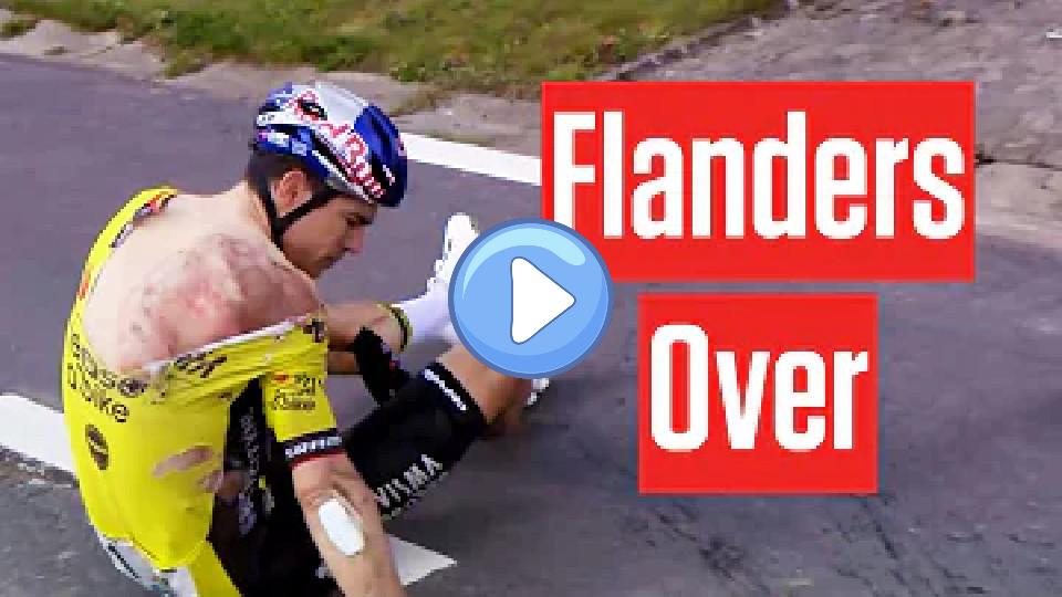 Video thumb: Wout Van Aert's Tour of Flanders Bid Ends With Dwars door Vlaanderen Crash