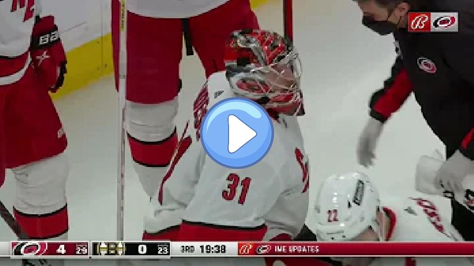 Play video: Freddie Andersen Is Shaken Up After Nick Foligno Makes Contact; Goal Deemed Goaltender Interference Video thumb: Freddie Andersen Is Shaken Up After Nick Foligno Makes Contact; Goal Deemed Goaltender Interference