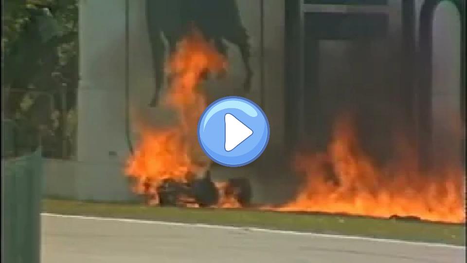 Play video: Gerhard Berger's huge crash at Tamburello in the 1989 San Marino Grand Prix at Imola (All Angles) Video thumb: Gerhard Berger's huge crash at Tamburello in the 1989 San Marino Grand Prix at Imola (All Angles)