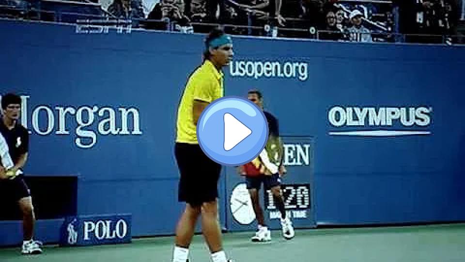 Play video: Gonzalez's Serve Hits Nadal's Injured Abdomen Video thumb: Gonzalez's Serve Hits Nadal's Injured Abdomen