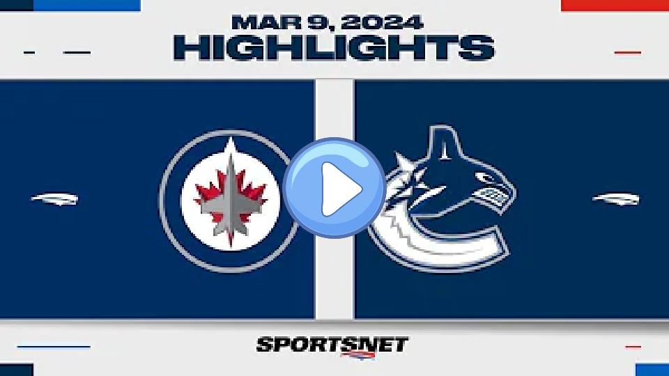 Play video: NHL Highlights | Jets vs. Canucks - March 9, 2024 Video thumb: NHL Highlights | Jets vs. Canucks - March 9, 2024