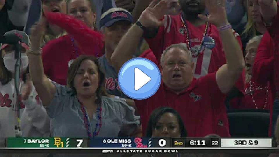 Play video: Matt Corral returns to the field and receives a standing ovation from Ole Miss fans after a brutal injury. Video thumb: Matt Corral returns to the field and receives a standing ovation from Ole Miss fans after a brutal injury.