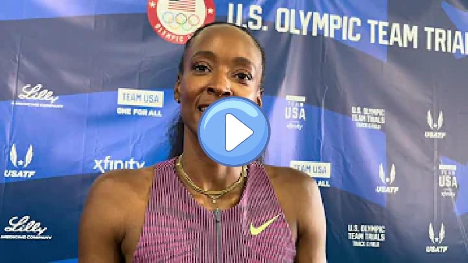 Play video: Dalilah Muhammad Analyzes the Depth of the Women's 400m Hurdles After Her Last U.S. Olympic Trials Video thumb: Dalilah Muhammad Analyzes the Depth of the Women's 400m Hurdles After Her Last U.S. Olympic Trials