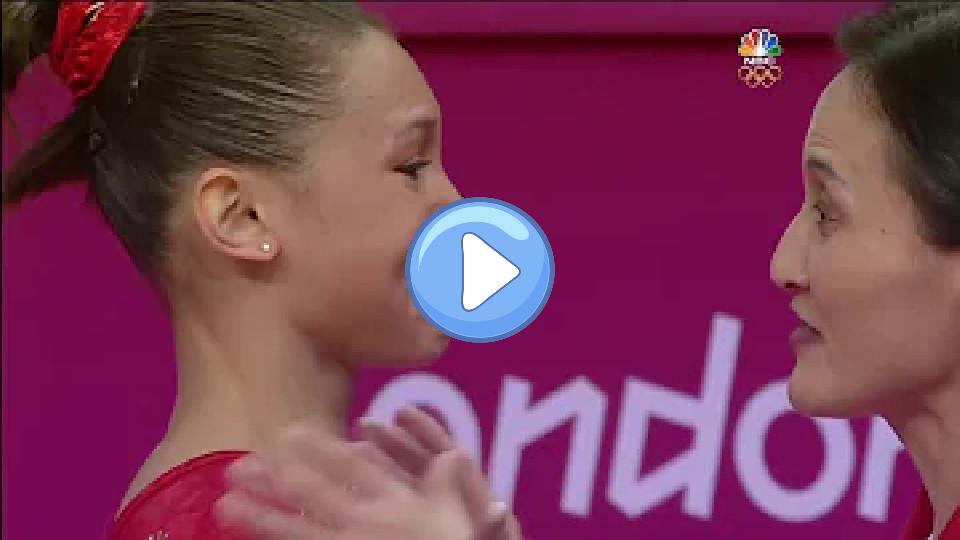 Play video: Kyla Ross was emotional after completing her beam routine at the London 2012 Olympics. Video thumb: Kyla Ross was emotional after completing her beam routine at the London 2012 Olympics.