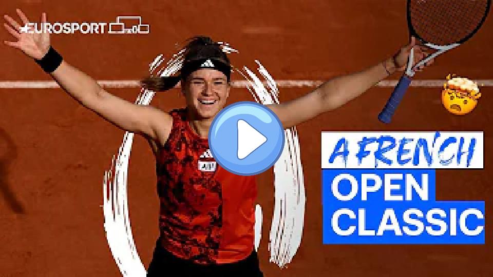Video thumb: Huge Upset! Muchova Saves Match Point to Come Back Against Sabalenka! | Eurosport Tennis