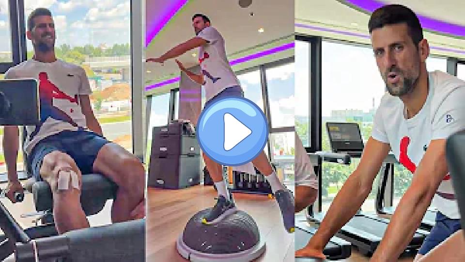 Play video: Djokovic is Back: First Training After Knee Surgery Video thumb: Djokovic is Back: First Training After Knee Surgery
