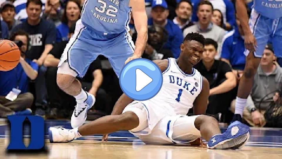 Play video: Duke's Zion Williamson Injured Early in North Carolina Game Video thumb: Duke's Zion Williamson Injured Early in North Carolina Game