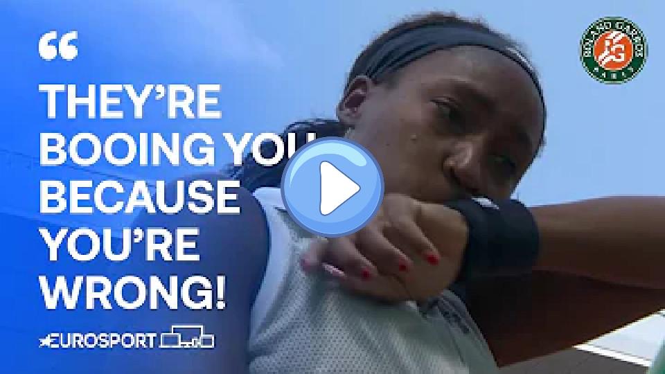 Play video: Coco Gauff in tears after a huge disagreement with the umpire at the 2024 French Open 🇫🇷 Video thumb: Coco Gauff in tears after a huge disagreement with the umpire at the 2024 French Open 🇫🇷