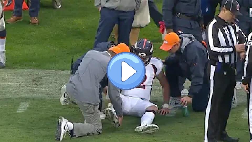 Play video: Paxton Lynch injures ankle in first start for Broncos during the third quarter Video thumb: Paxton Lynch injures ankle in first start for Broncos during the third quarter