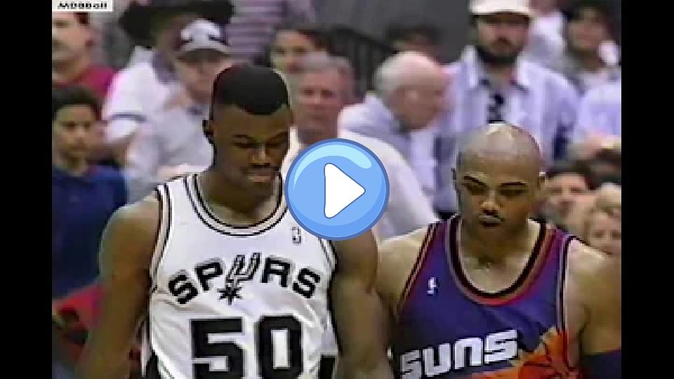 Play video: NBA on NBC - MVP Battle: Charles Barkley Takes on David Robinson in San Antonio! 1995 Video thumb: NBA on NBC - MVP Battle: Charles Barkley Takes on David Robinson in San Antonio! 1995