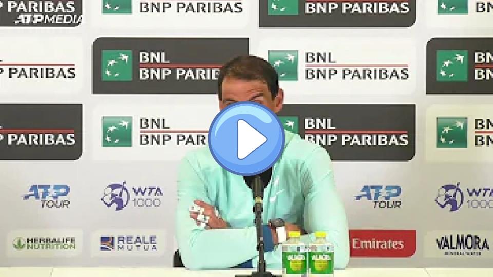 Play video: Nadal: 'Living With An Injury Is Nothing New'|Shapovalov Wins 1-6, 7-5, 6-2|Tennis|Rome Masters Video thumb: Nadal: 'Living With An Injury Is Nothing New'|Shapovalov Wins 1-6, 7-5, 6-2|Tennis|Rome Masters