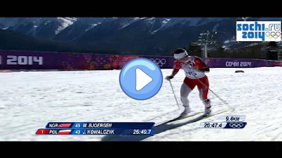 Play video: Justyna Kowalczyk's race for gold Sochi 2014 - FINISH Video thumb: Justyna Kowalczyk's race for gold Sochi 2014 - FINISH