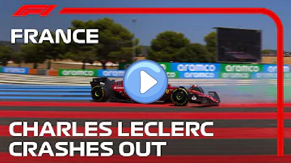 Play video: Charles Leclerc Crashes Out of the Lead | 2022 French Grand Prix Video thumb: Charles Leclerc Crashes Out of the Lead | 2022 French Grand Prix