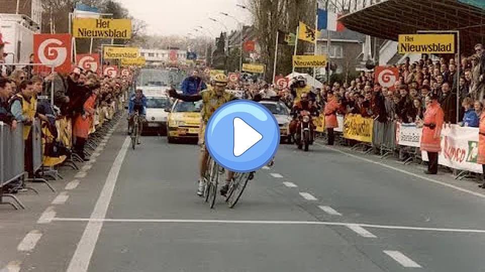 Play video: Tour of Flanders 1994 - Gianni Bugno narrowly beats Johan Museeuw Video thumb: Tour of Flanders 1994 - Gianni Bugno narrowly beats Johan Museeuw