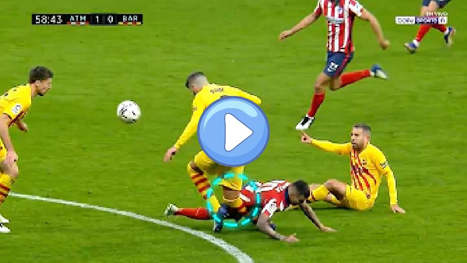 Play video: Gerard Pique's knee injury against Atletico Madrid in the La Liga match Video thumb: Gerard Pique's knee injury against Atletico Madrid in the La Liga match