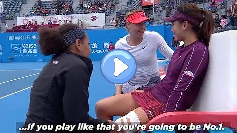 Play video: Maria Sharapova expressed her heartfelt support to the injured Wang Xinyu. Video thumb: Maria Sharapova expressed her heartfelt support to the injured Wang Xinyu.