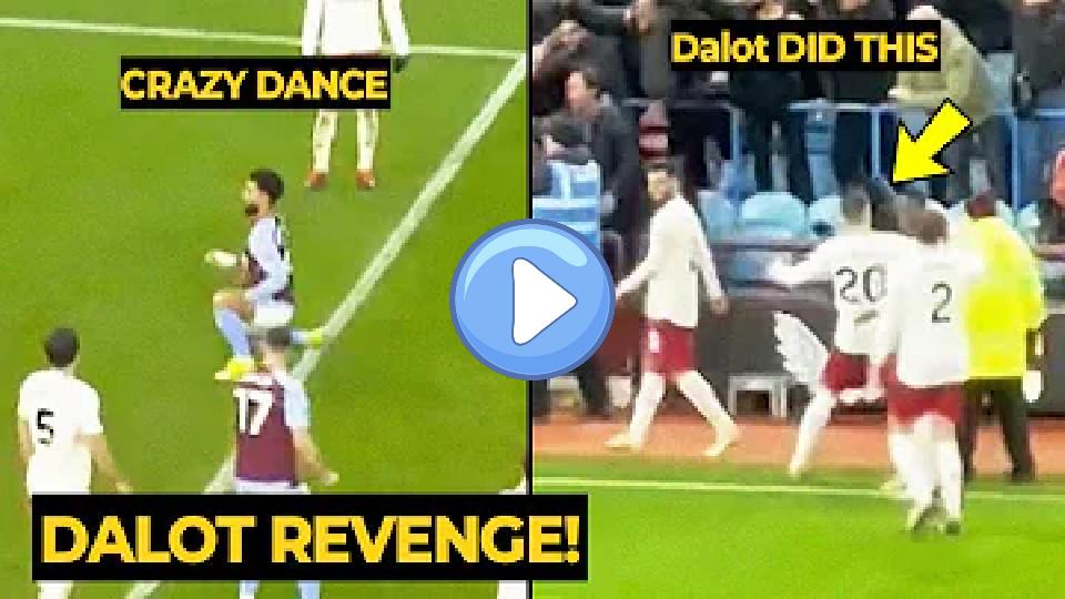 Play video: Dalot and Varane responded to Douglas Luiz's taunting celebration after McTominay's goal | Man Utd News Video thumb: Dalot and Varane responded to Douglas Luiz's taunting celebration after McTominay's goal | Man Utd News
