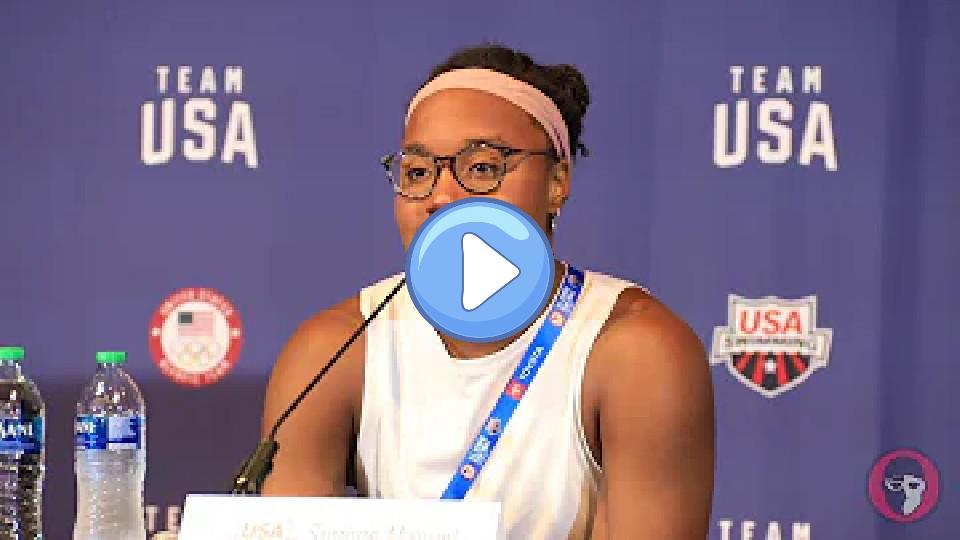 Play video: Simone Manuel Delivers Emotional Press Conference on Overtraining Syndrome Diagnosis Video thumb: Simone Manuel Delivers Emotional Press Conference on Overtraining Syndrome Diagnosis