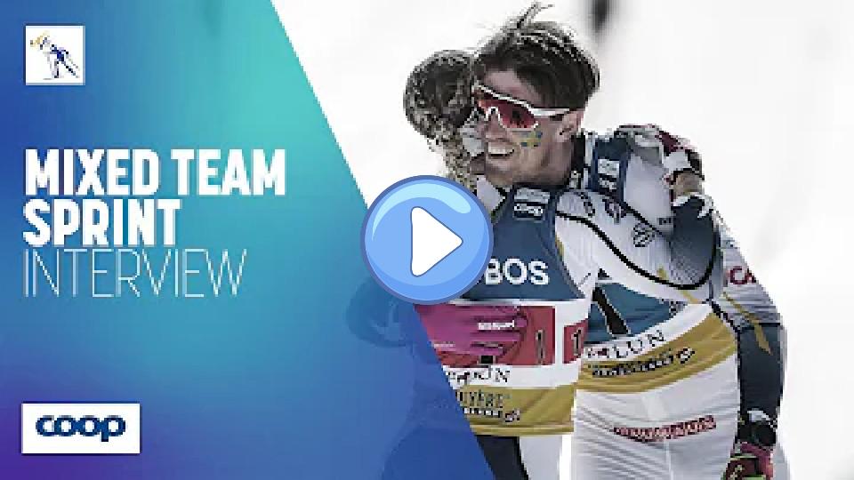 Video thumb: Sundling/Halfvarsson (SWE I) | Quotes | Mixed Team Sprint | Falun | FIS Cross-Country