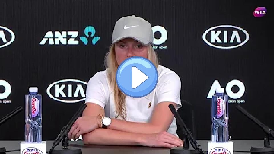 Play video: 2018 Australian Open Press Conference: Svitolina - 'Injury Meant I Couldn't Match Mertens Physically' Video thumb: 2018 Australian Open Press Conference: Svitolina - 'Injury Meant I Couldn't Match Mertens Physically'