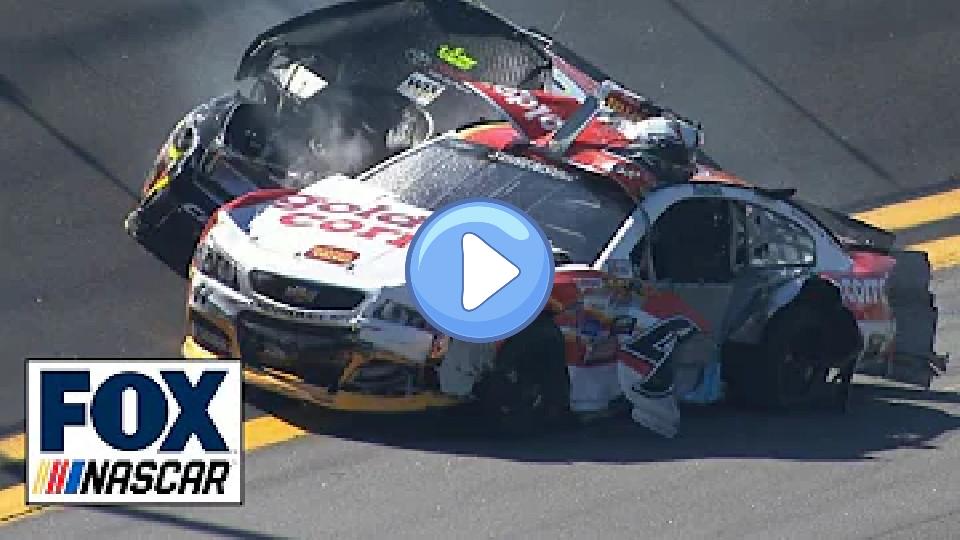 Play video: Clint Bowyer in Huge Wreck During Daytona 500 Qualifying - NASCAR Sprint Cup Video thumb: Clint Bowyer in Huge Wreck During Daytona 500 Qualifying - NASCAR Sprint Cup