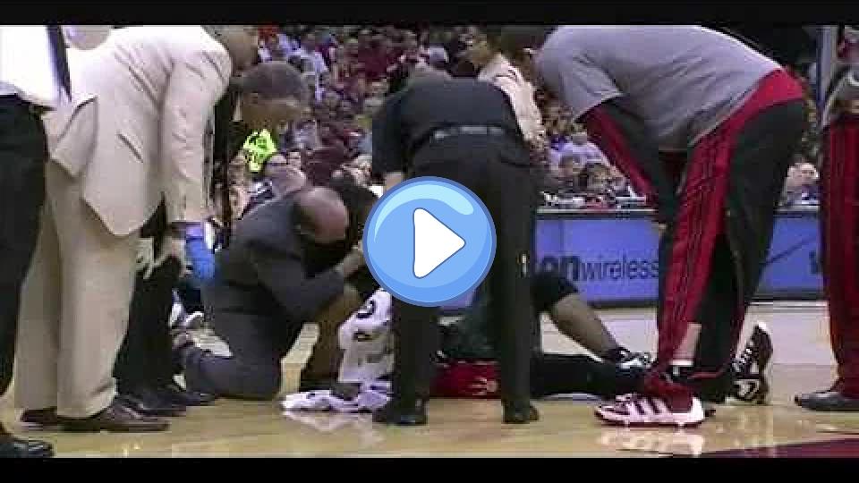 Play video: Chris Bosh's Facial Injury Against the Cleveland Cavaliers Video thumb: Chris Bosh's Facial Injury Against the Cleveland Cavaliers